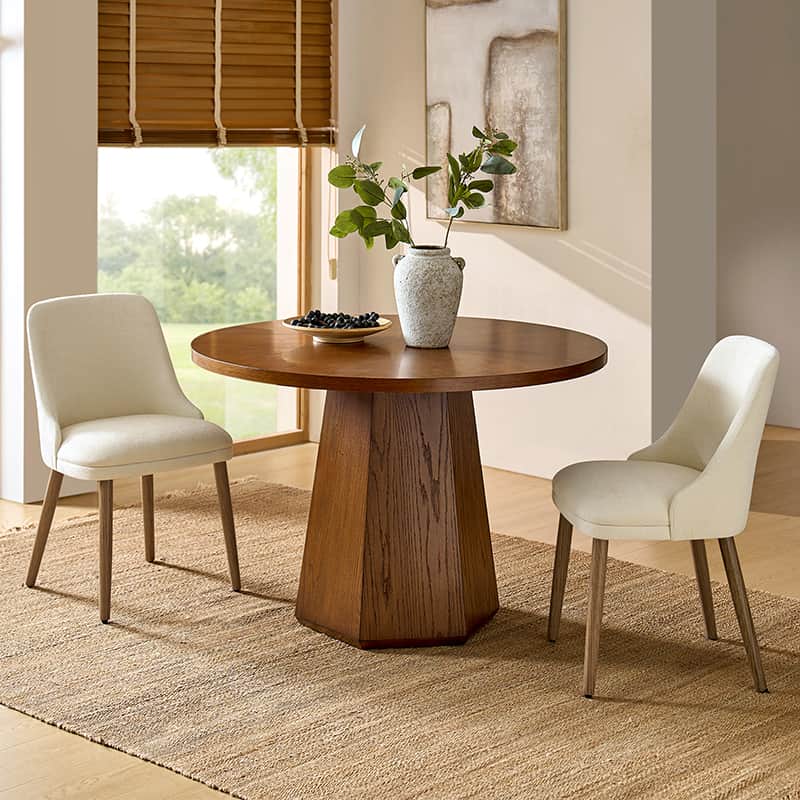 Zara Dining Chairs Set of 2/4/6 - Modern Curved Backrest with Natural Wood Legs & Plush Cushion - Perfect for Kitchen, Dining Room, or Breakfast Nook