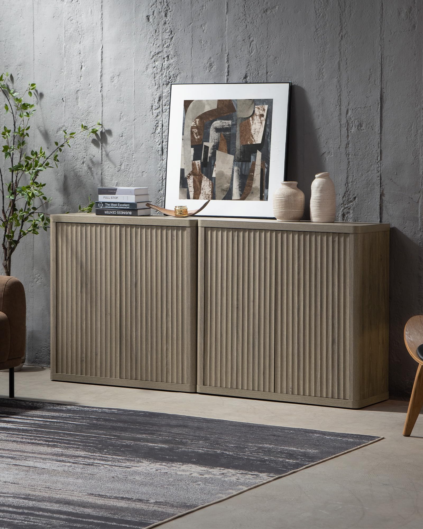 Modern Buffet Cabinet with Storage - 34.6