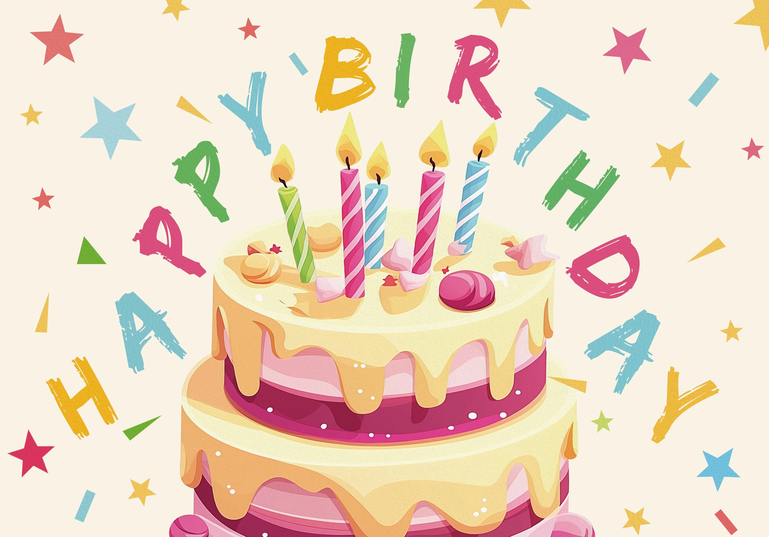 4-Pack Birthday Party Placemats - Faux Leather Table Mats for Indoor/Outdoor Use | Washable, Non-Slip & Heat Resistant | Perfect for Birthday Celebrations, Kitchen Dining, and Outdoor Gatherings