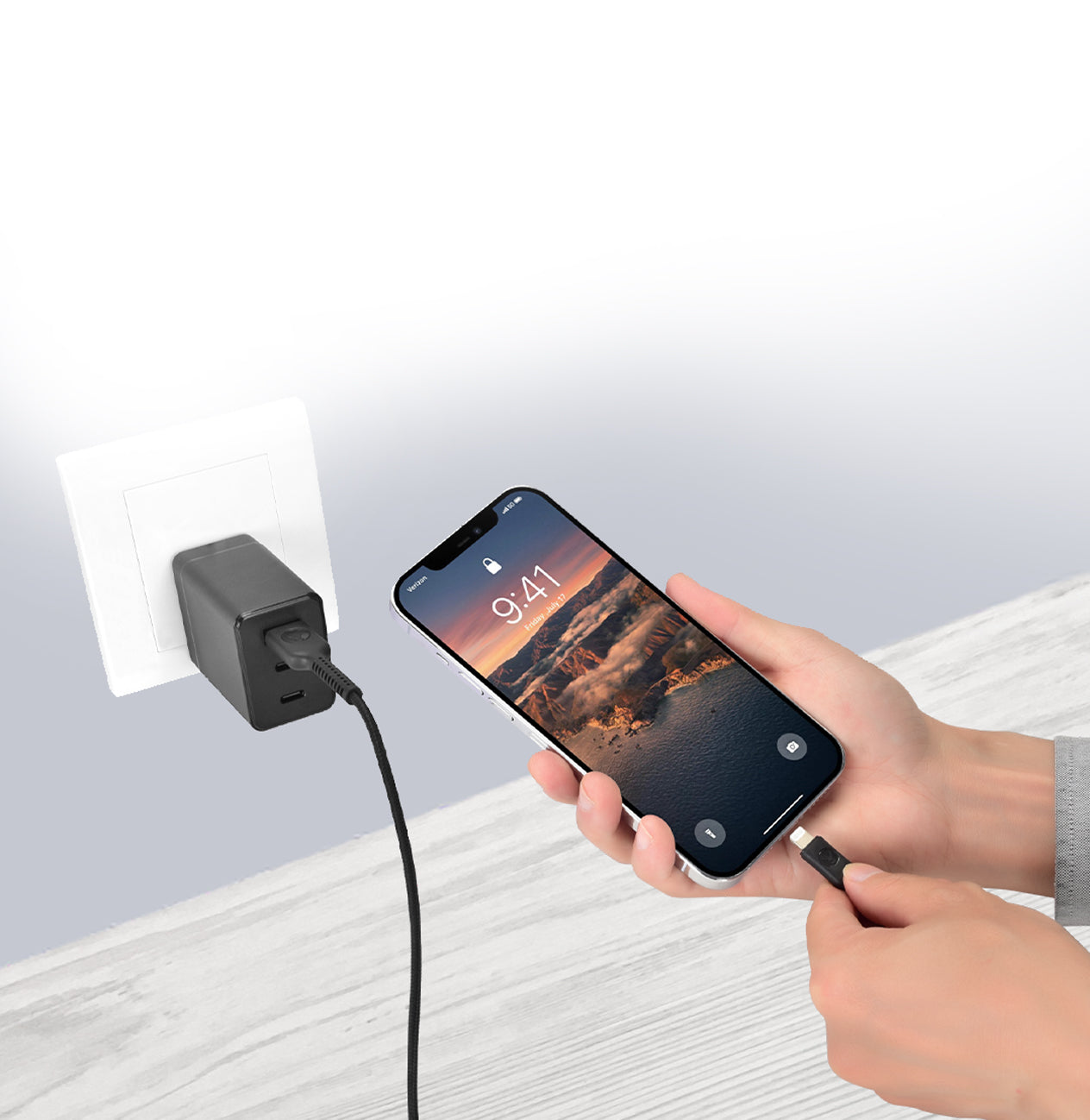 Bonelk Durable USB A to Lightning Cable 1.2m (Black) - Fast Charging & Data Sync for iPhone, iPad - Perfect for Home, Office & Travel Use