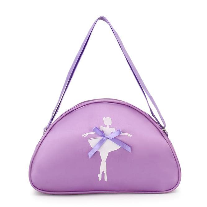 Kids Ballet Dance Bag - Small Duffel Bag for Girls with Tutu Dress Storage | Purple Dance Bag for Ballet Class, Recital & Practice | Perfect Gift for Young Dancers