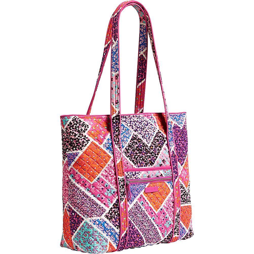 Vera Bradley Women's Iconic Vera Tote Bag - Falling Flowers Print, Spacious One-Size Handbag for Work, Travel & Everyday Use | Perfect for Office, Commuting & Weekend Outings