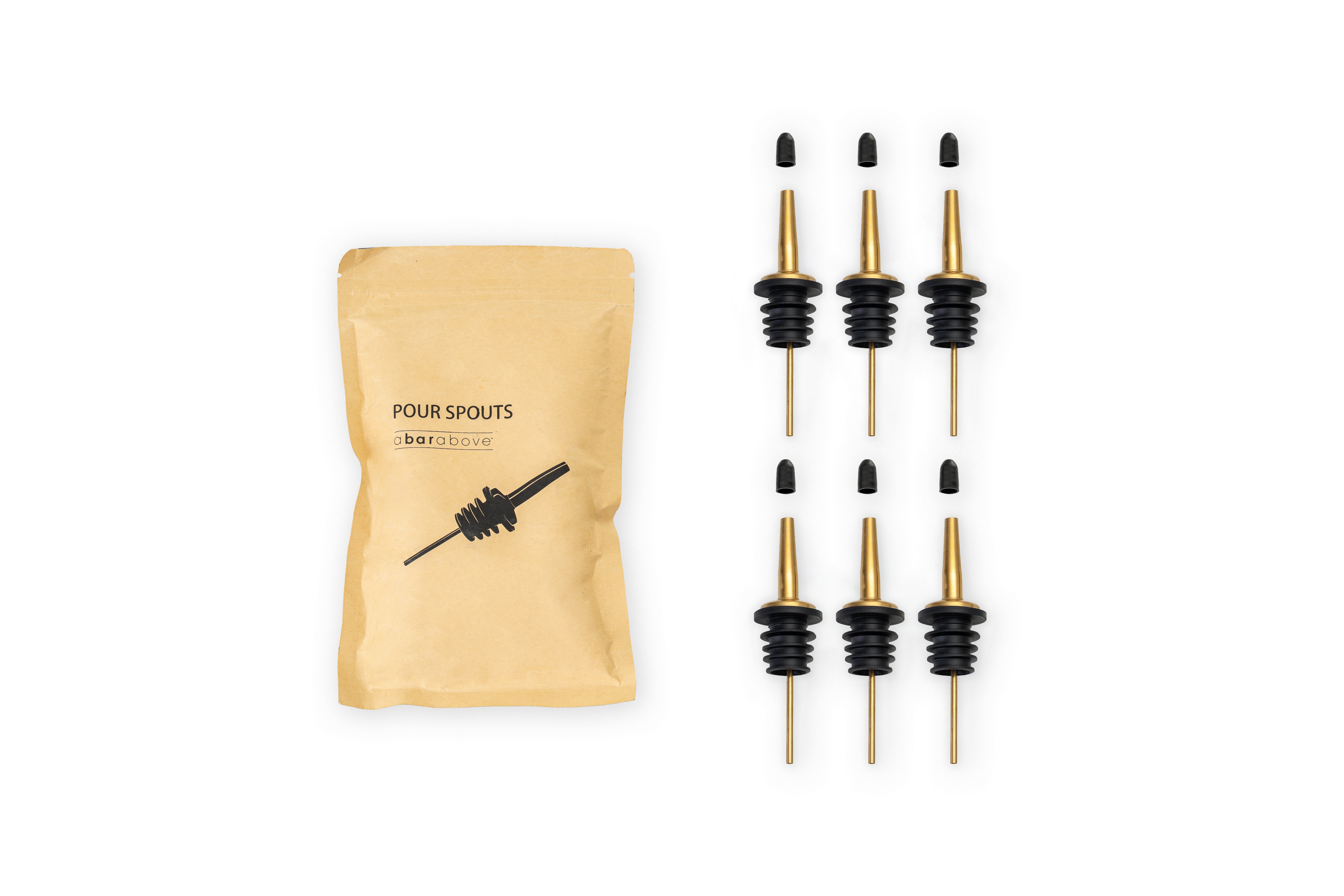 Premium Gold Pour Spout - Durable & Leak-Proof for Liquids, Essential for Bartending, Home Brewing & Kitchen Use