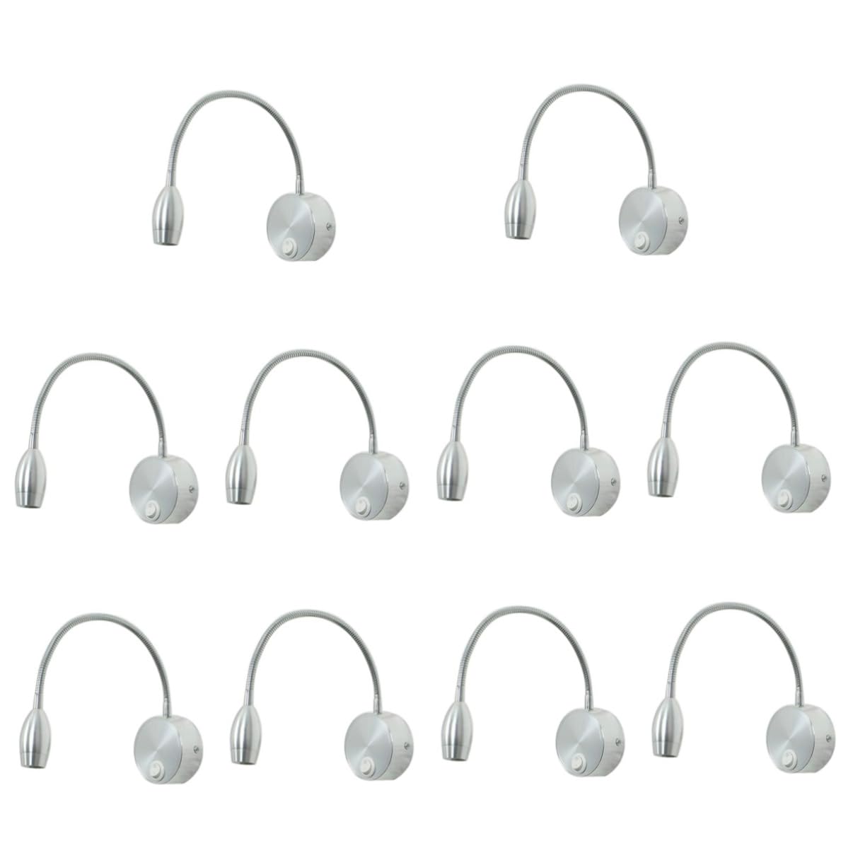 Artibetter 10-Pack LED Wall Lights - Dimmable Indoor Night Lights for Bedroom, Hallway, Stairs | Modern Wall Sconce Lighting for Reading, Cupboard, Desk & Home Decor (Warm White)