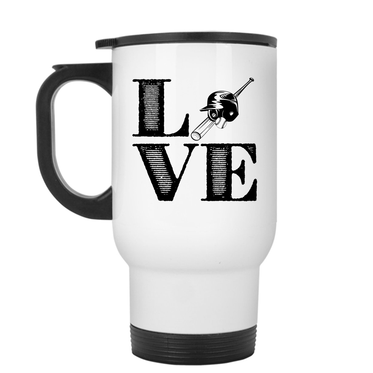 Insulated Stainless Steel Softball Travel Mug for Dad - Perfect Gift for Baseball Lovers - Keeps Drinks Hot/Cold for Hours - Ideal for Games, Camping & Commuting