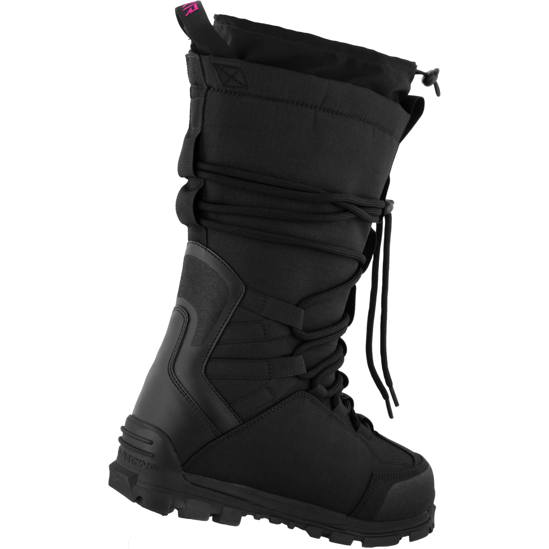 FXR X-Plore Boot 2025 - Black/Fuchsia - Men's Size 7 / Women's Size 9 - Waterproof Snowmobile Boots for Winter Riding & Outdoor Adventures
