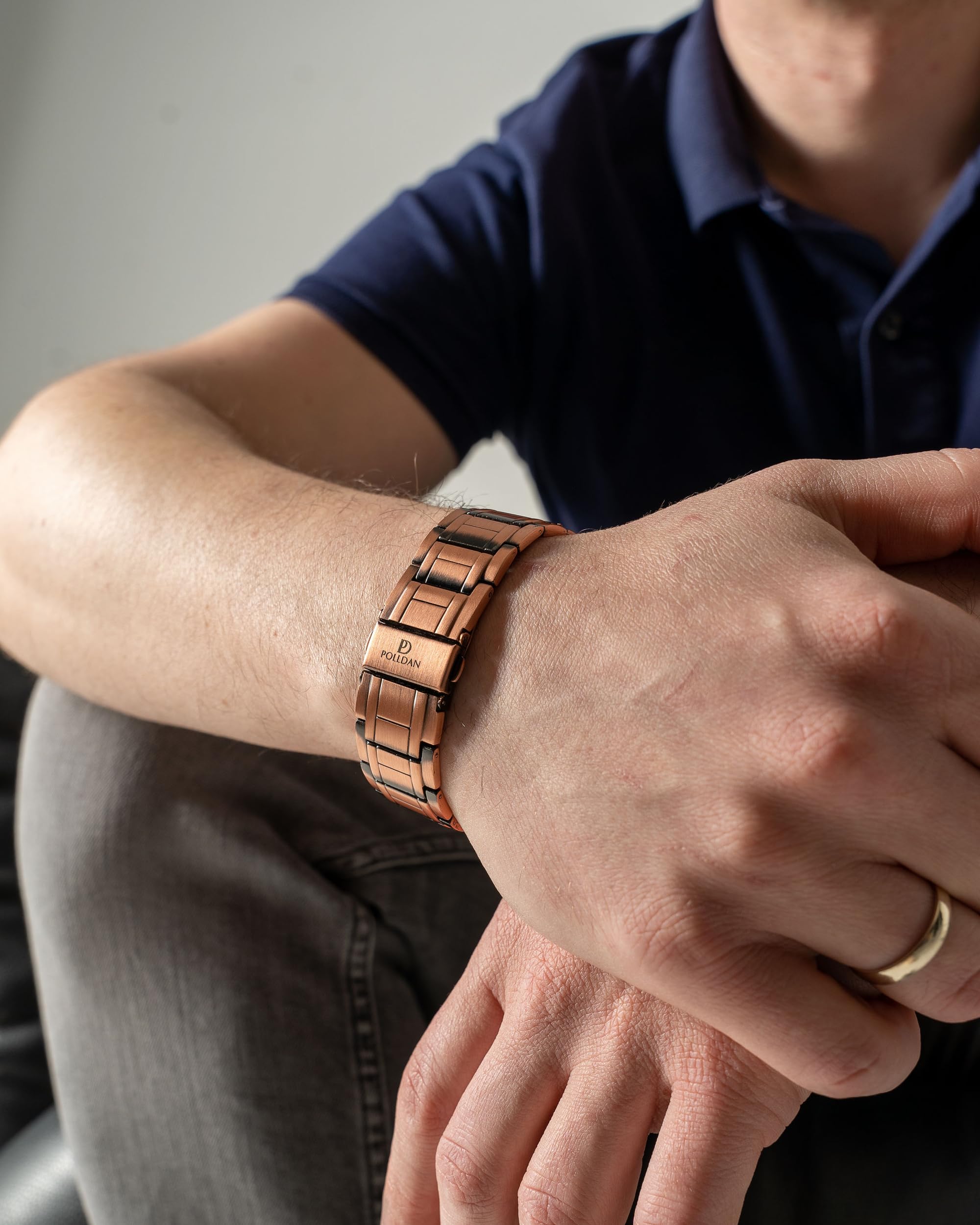 6200 Gauss Magnetic Copper Bracelet for Men - Adjustable Pure Copper Therapy Bracelet with Gift Box & Sizing Tool - Relief for Joint Pain, Arthritis & Circulation - Perfect for Workouts, Yoga & Daily Wear
