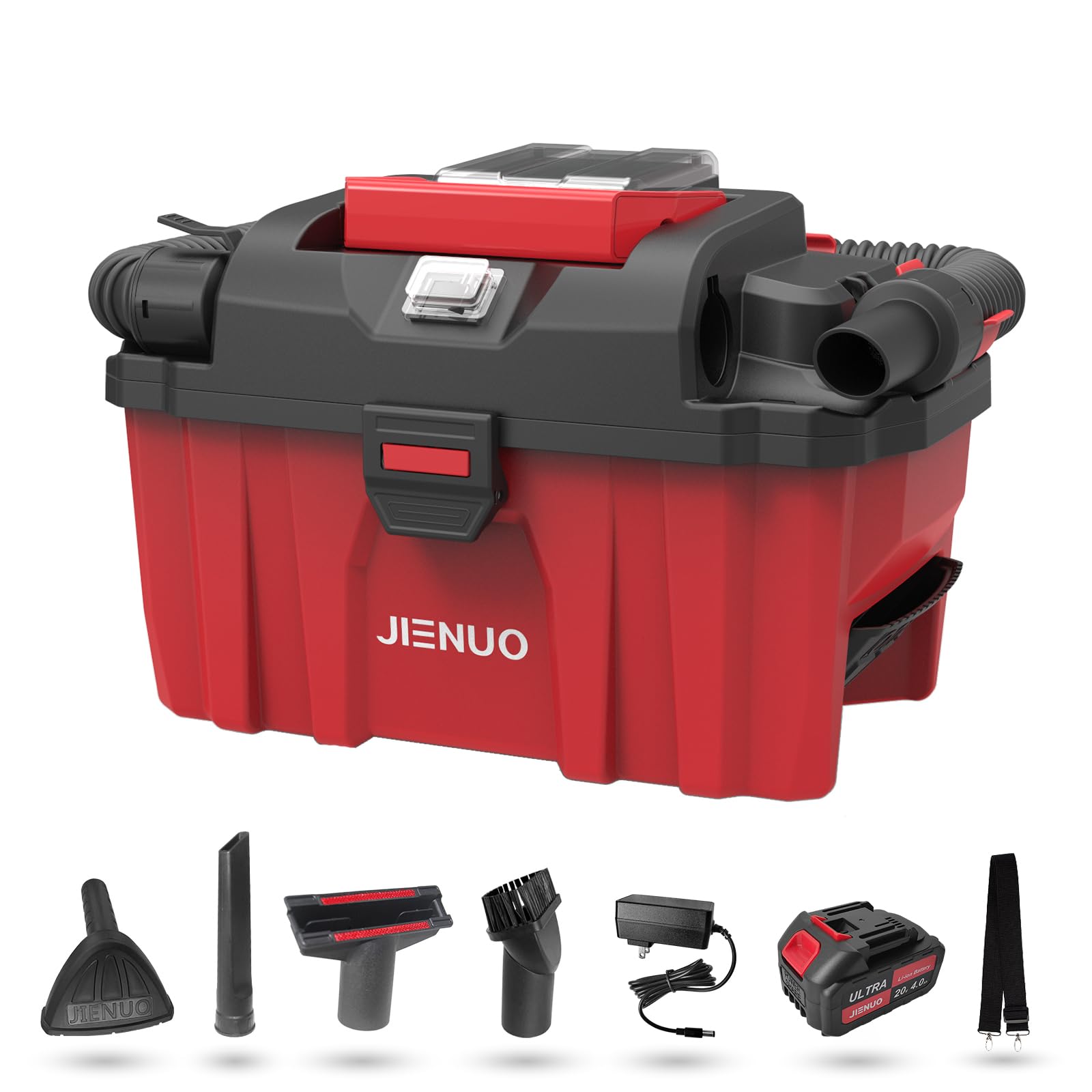 20V Cordless Wet Dry Vacuum Cleaner - 2.5 Gallon Portable Shop Vac with Blower, 4.0Ah Battery & Charger - Ideal for Car Detailing, Home Cleaning, Garage Workshop & Commercial Use