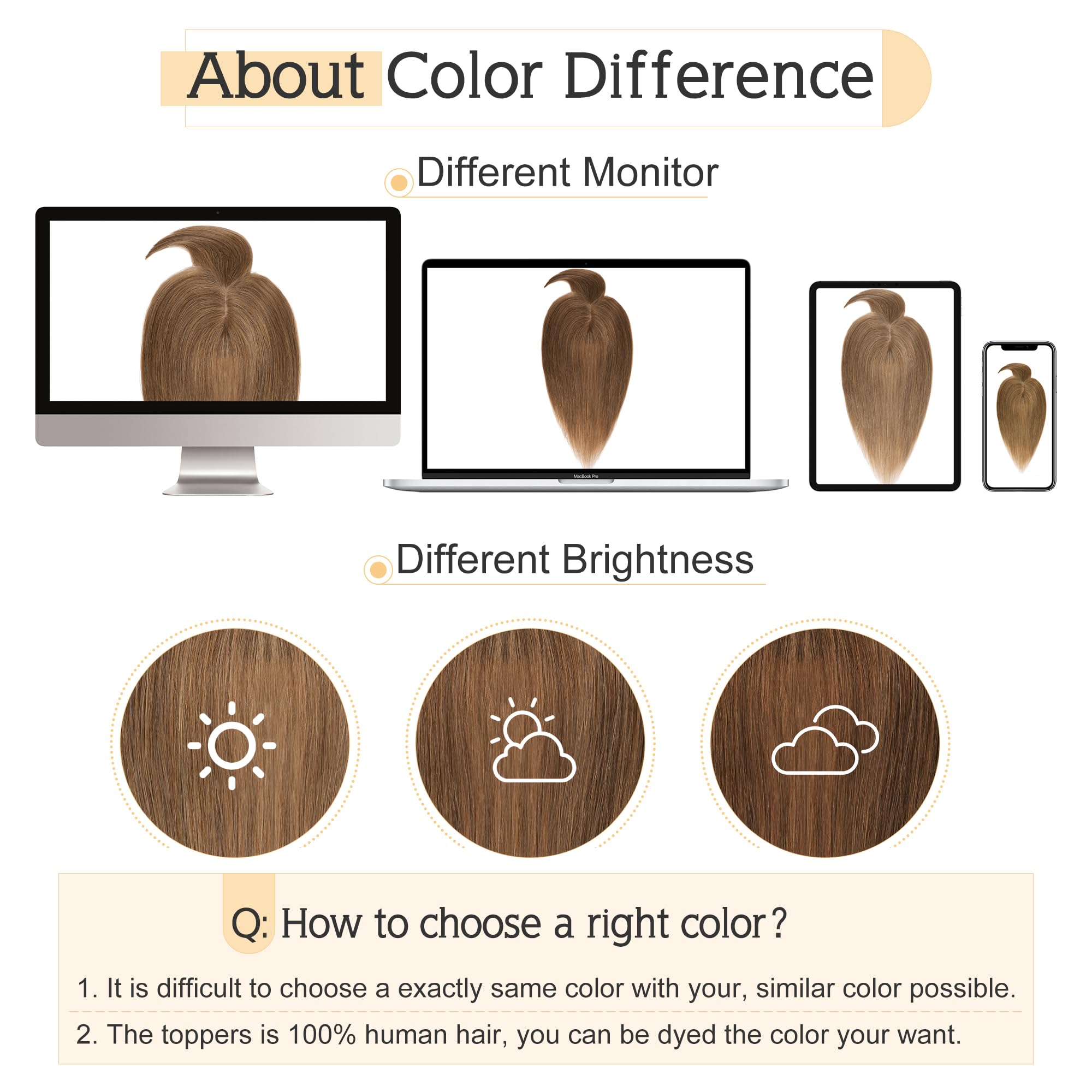 SEGO 150% Density Human Hair Toppers for Women with Bangs - 18