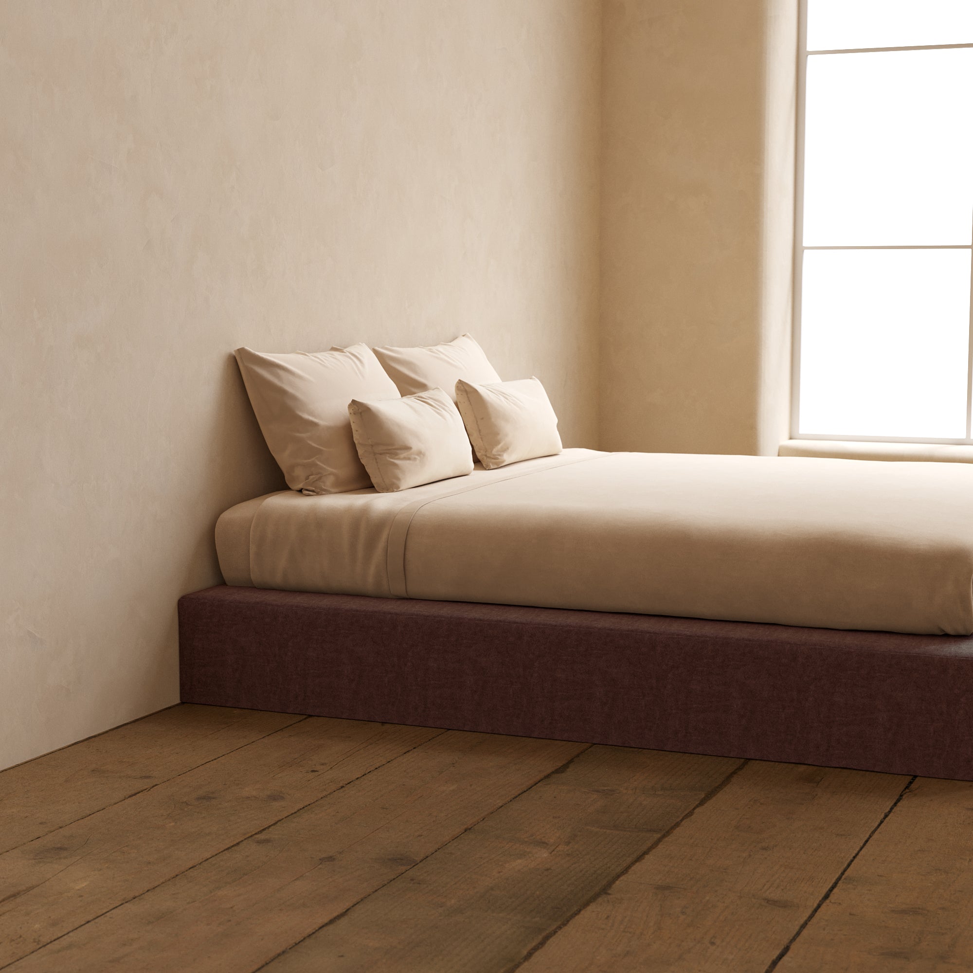 King Upholstered Platform Bed Frame with Heirloom Velvet in Caviar - Luxurious Modern Bedroom Furniture for Master Suite or Guest Room