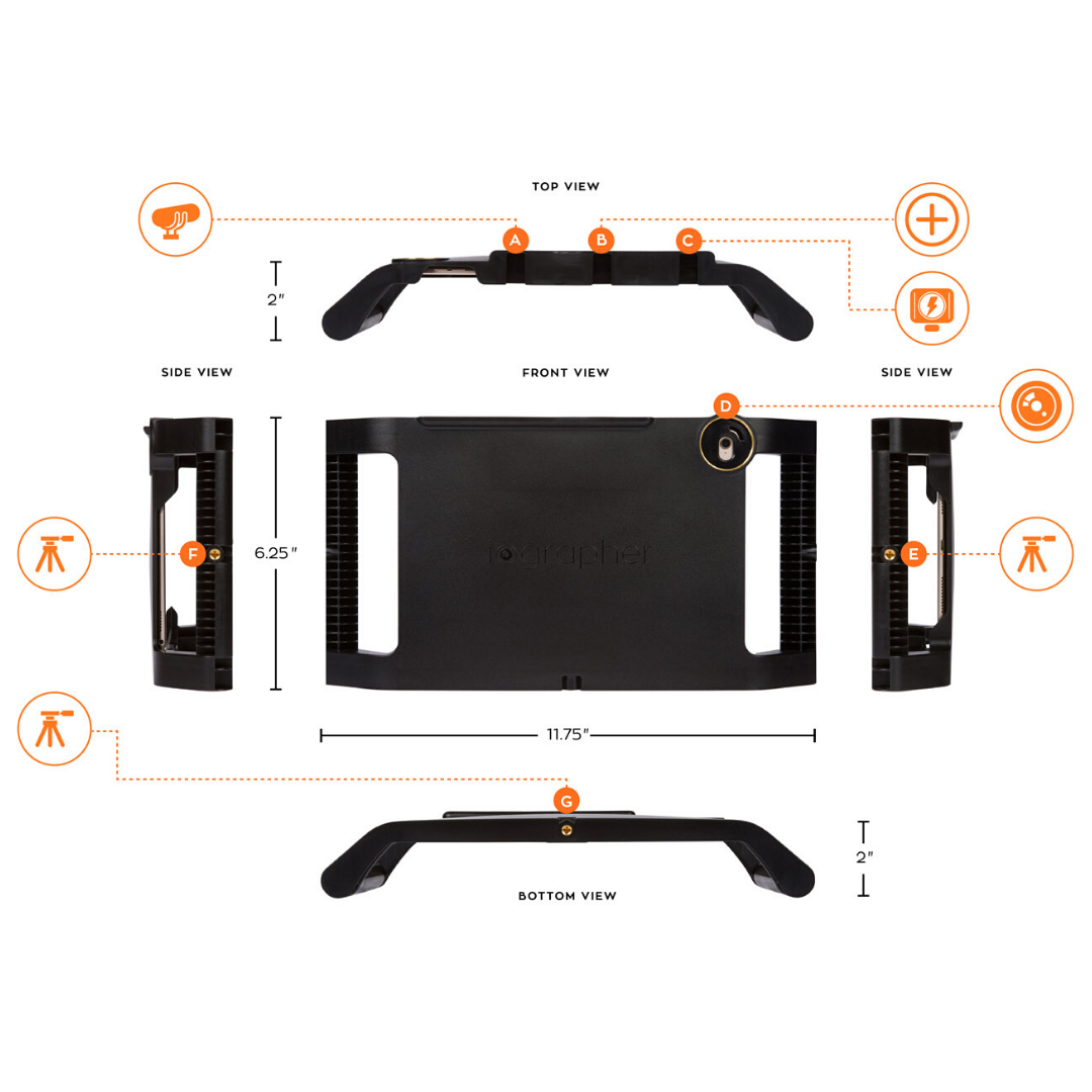iOgrapher Filmmaking Case for iPad Mini 4th/5th/6th Generation - Professional Video Recording & Photography Mount for Content Creators - Perfect for Vlogging, YouTube Videos & Social Media Production