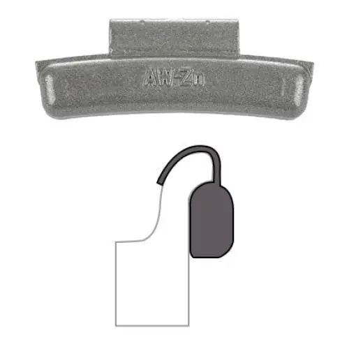 AA AW Zinc Clip-On Wheel Weights (25-Piece Box) – Perfect for Balancing Tires on Cars, Trucks, and Trailers