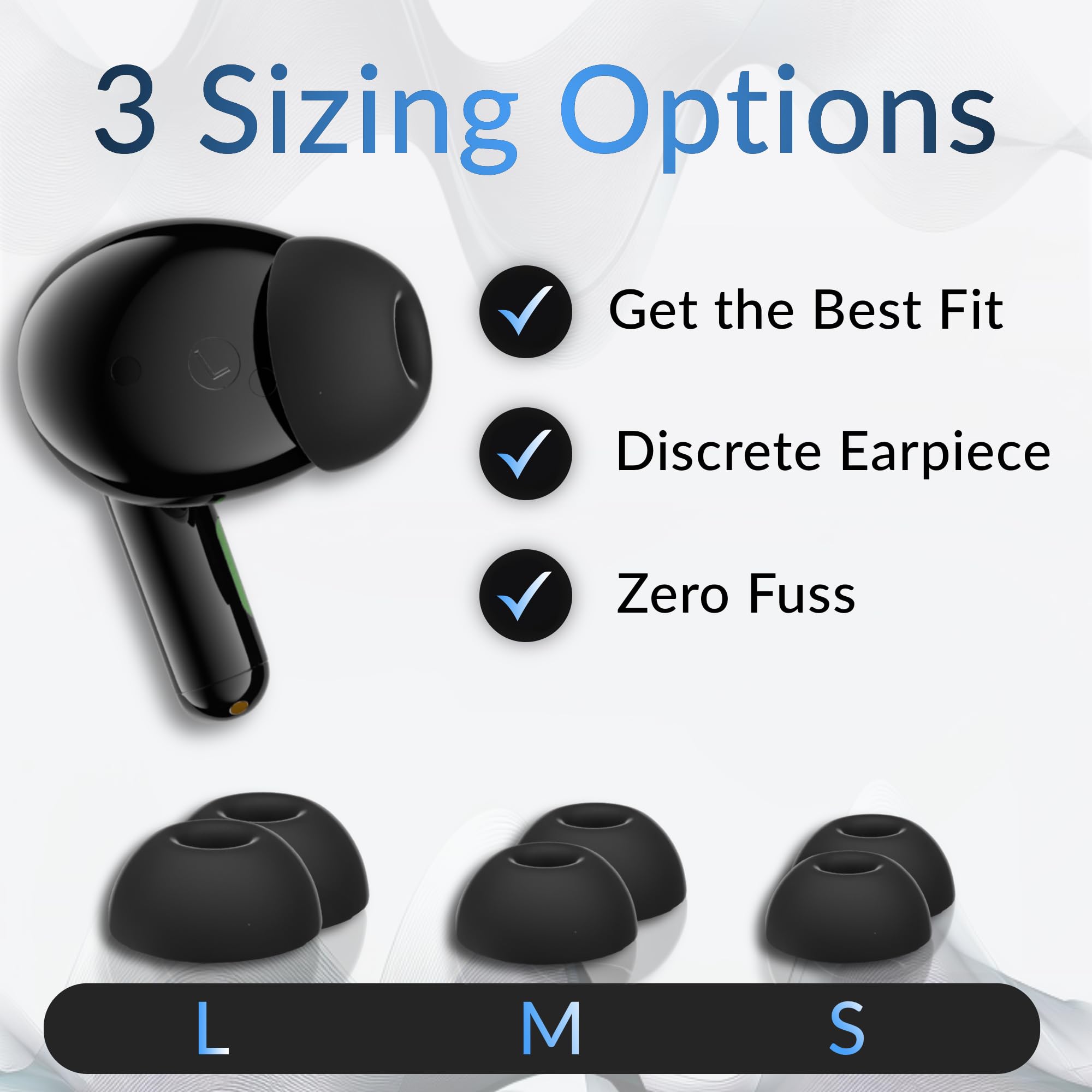 PanWave Rechargeable Bluetooth Hearing Aids for Seniors with Noise Cancelling - Wireless Hearing Amplifier & Portable Charging Case (Black) - Perfect for TV Watching, Phone Calls, and Outdoor Activities