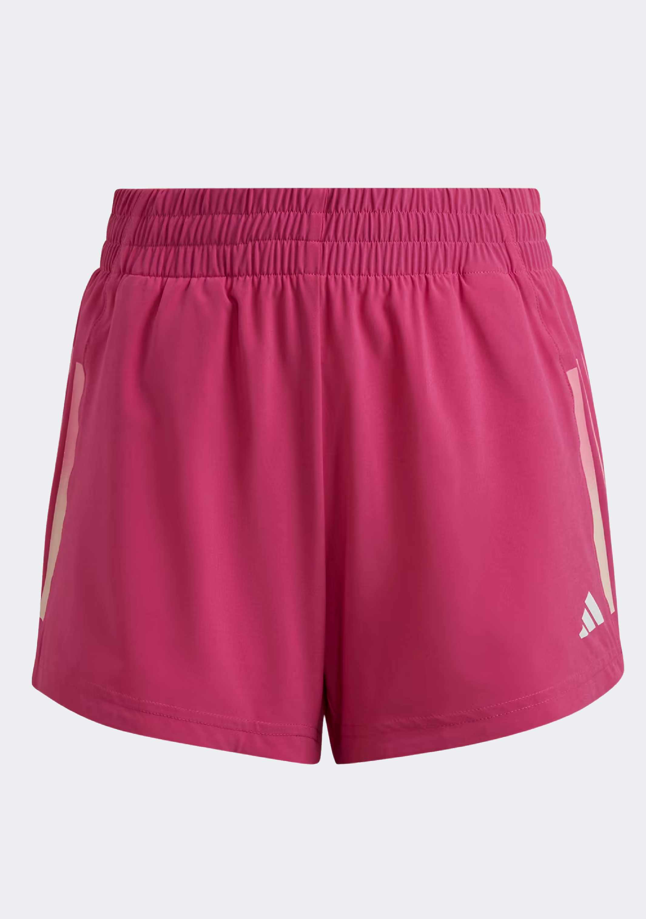 Adidas Junior Training AEROREADY 3-Stripes Woven High-Rise Shorts for Girls - Moisture-Wicking Athletic Shorts for Running, Yoga & Gym Workouts - Comfortable & Breathable Workout Shorts for Teens