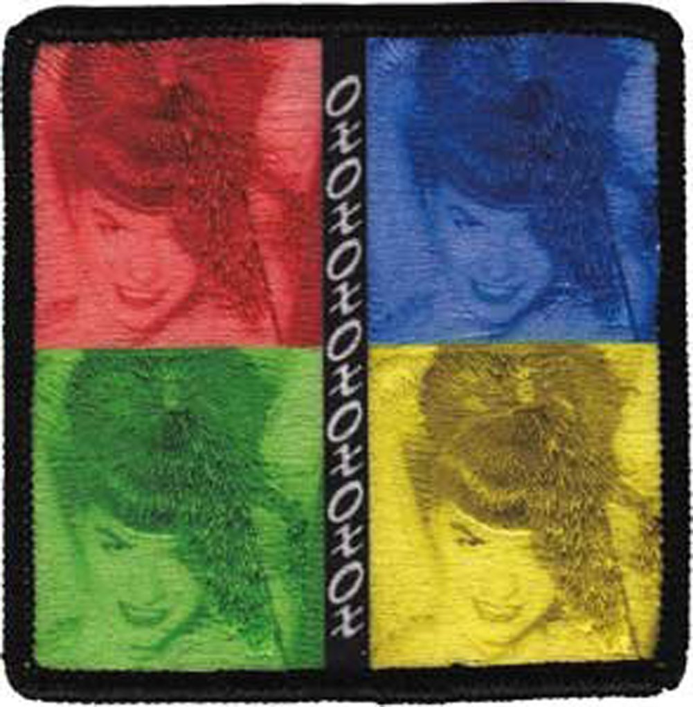Vintage Iron on Patch - Page Bettie Multicolor Warhol Style Applique for Jackets, Bags & DIY Crafts | Retro Fashion Accessories for Denim, Backpacks & Clothing Customization