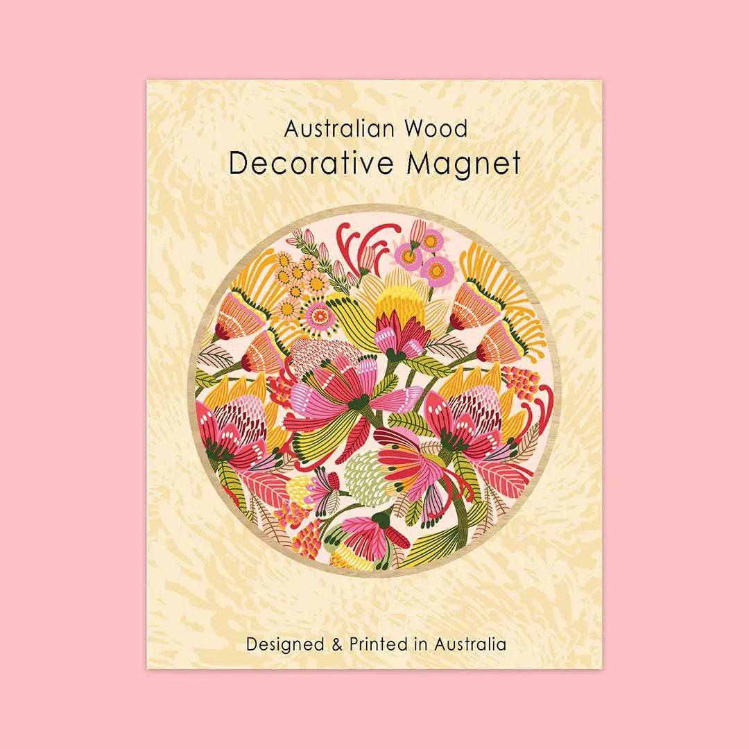 Wild Proteas Magnetic Gift Set with Greeting Card - Perfect for Home Decor, Office Gifts & Special Occasions