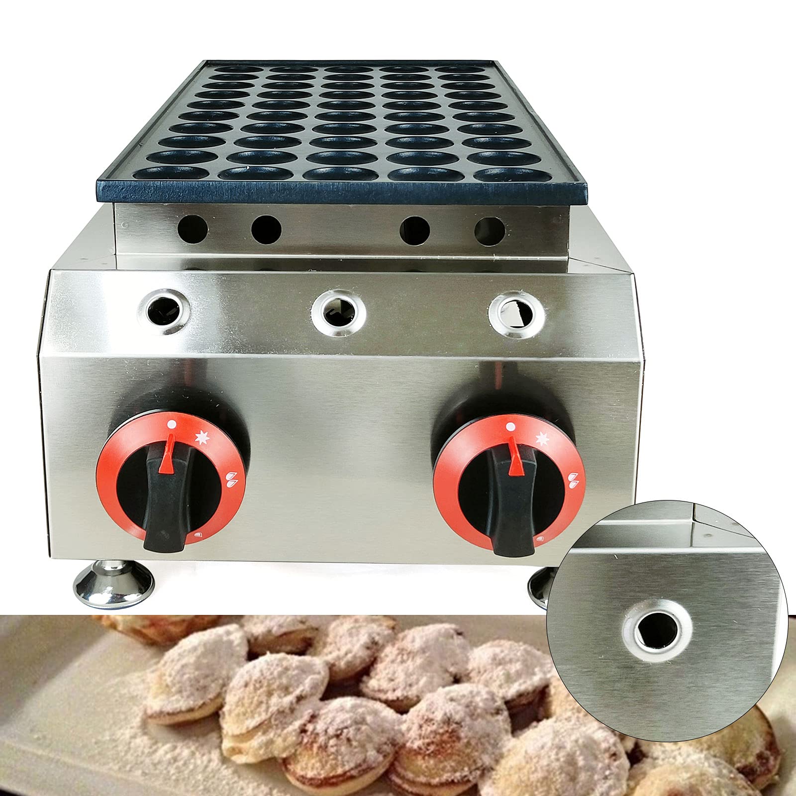 50 PCS Non-Stick Commercial Waffle Maker - Bubble Waffle Machine, Mini Pancake Baker & Cake Maker for Kids, Families & Restaurants - Perfect for Breakfast, Snacks, Parties & Street Food Business