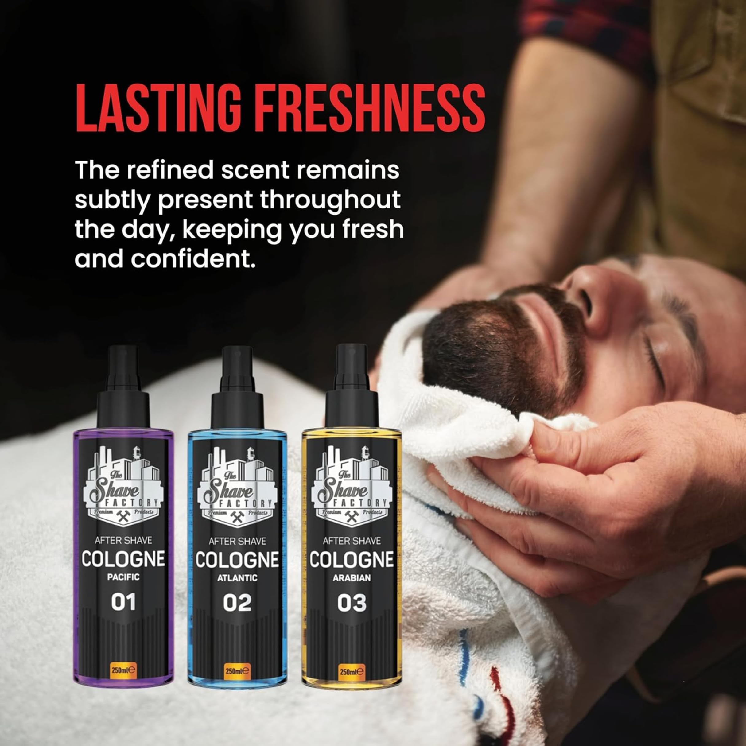 The Shave Factory Pump Spray After Shave Cologne for Men - Mediterranean Scent, Alcohol-Free Post Shave Balm with Soothing Aloe Vera - Perfect for Daily Use & Gift for Him