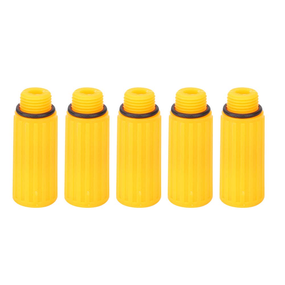 5pcs 0.61 Inch Yellow Air Compressor Vent Rods - Oil Suction Hole Breather Vents for Air Pump Heads | Durable Compressor Accessories for Industrial & Home Workshop Use