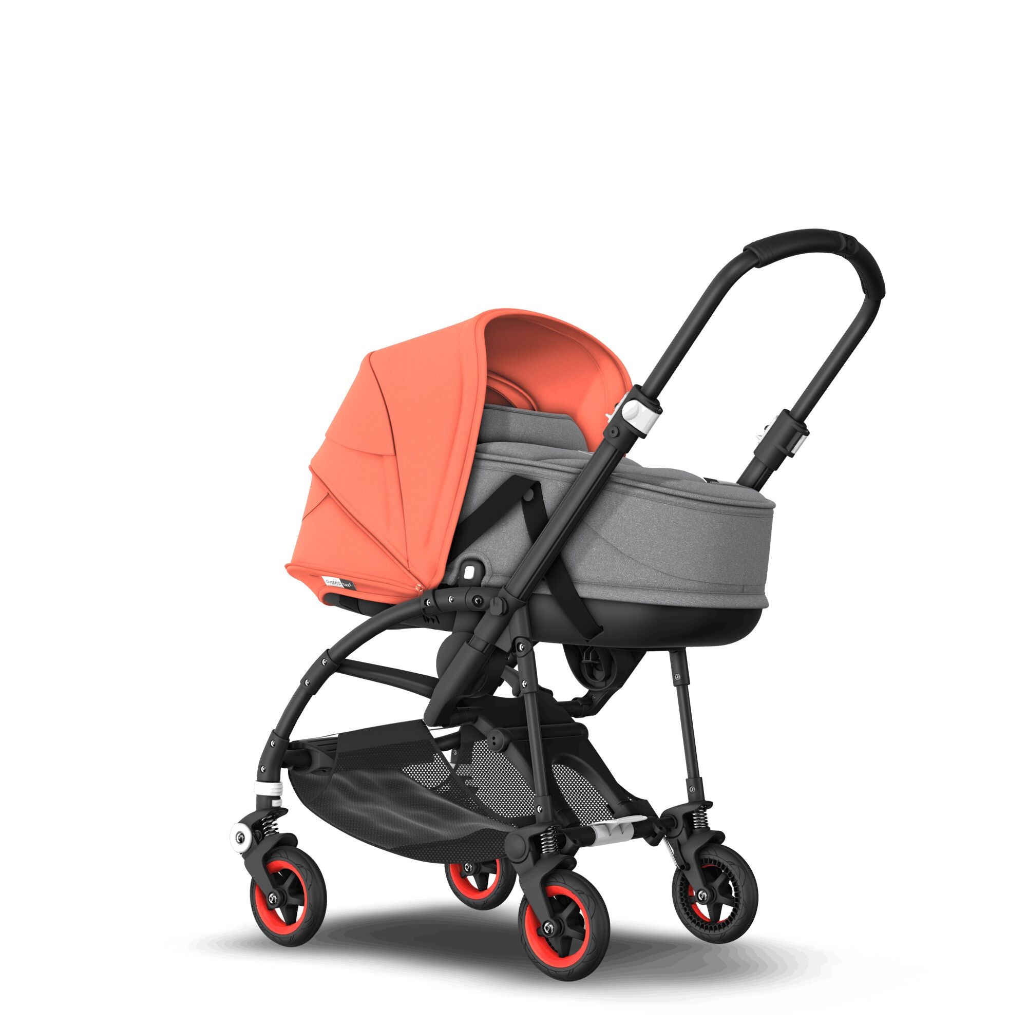 Bugaboo Bee 5 Stroller with Bassinet - Coral Limited Edition | Lightweight Compact Travel System for Newborns & Toddlers | Perfect for City Walks, Shopping & Air Travel