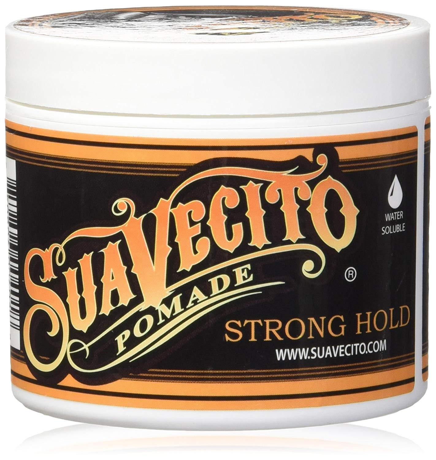 Suavecito Pomade Strong Hold 4oz - Premium Hair Styling Wax for Men, Long-Lasting Firm Hold, Matte Finish - Perfect for Pompadours, Quiffs & Classic Hairstyles