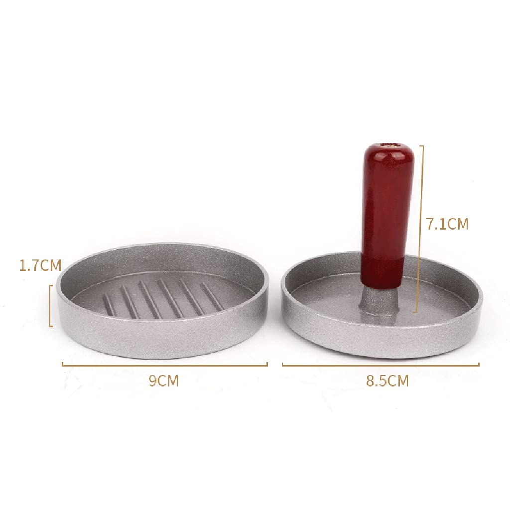 Stainless Steel Burger Press & Patty Maker Set - 2-Piece Aluminum Alloy Hamburger Mold for Beef, Meat - Perfect for BBQ, Grilling & Home Cooking
