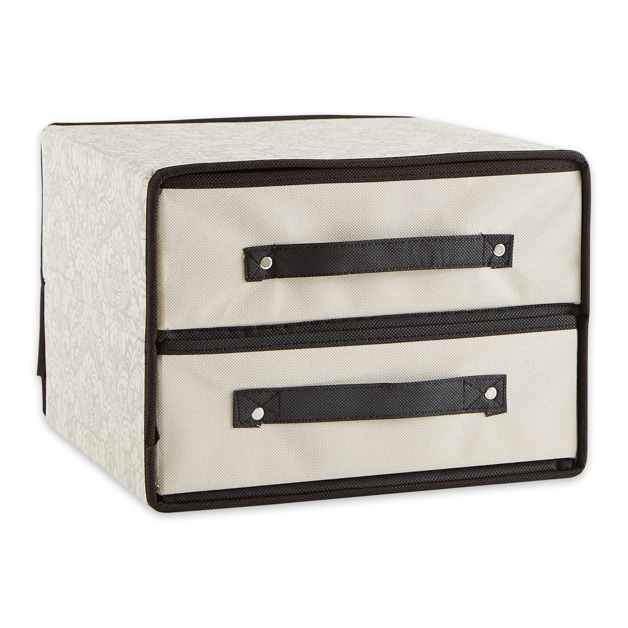 DII Breathable 2-Drawer Closet Organizer with Damask Pattern - Perfect for Bedroom Storage, Closet Organization & Small Space Saving
