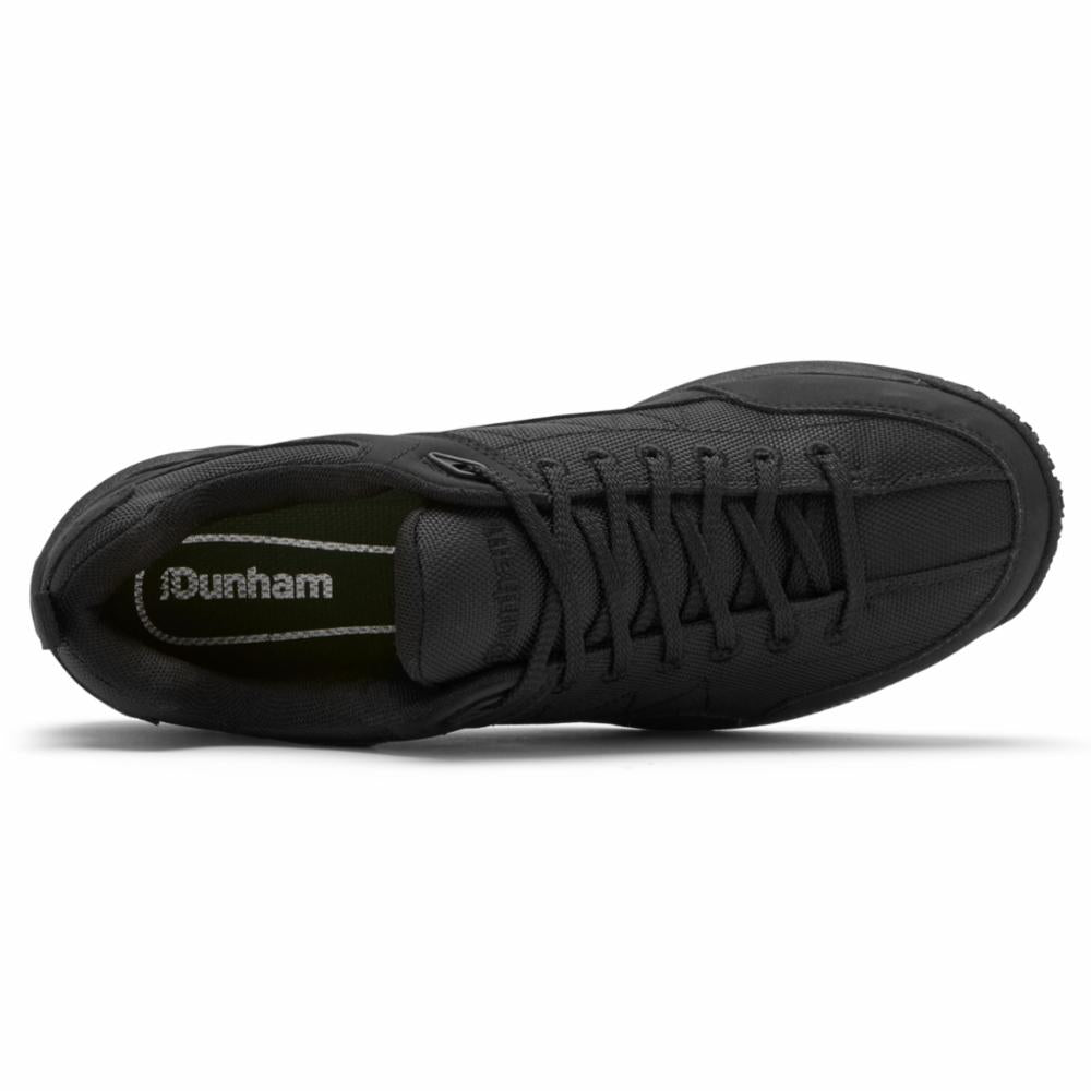 Dunham Men's Cloud Plus Lace-Up Sneakers - Black | Comfortable Walking & Running Shoes for Men | Perfect for Gym, Workout & Casual Wear