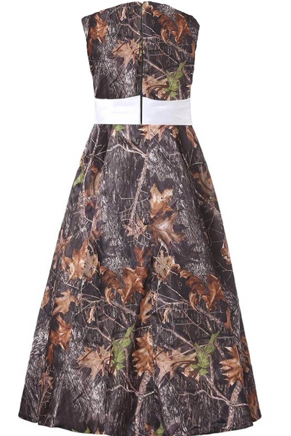 YINGJIA Camo Flower Girl Dresses for Weddings, Pageants & Parties - Elegant Maxi Dress for Special Occasions | Perfect for Flower Girls, Bridesmaids & Wedding Guests