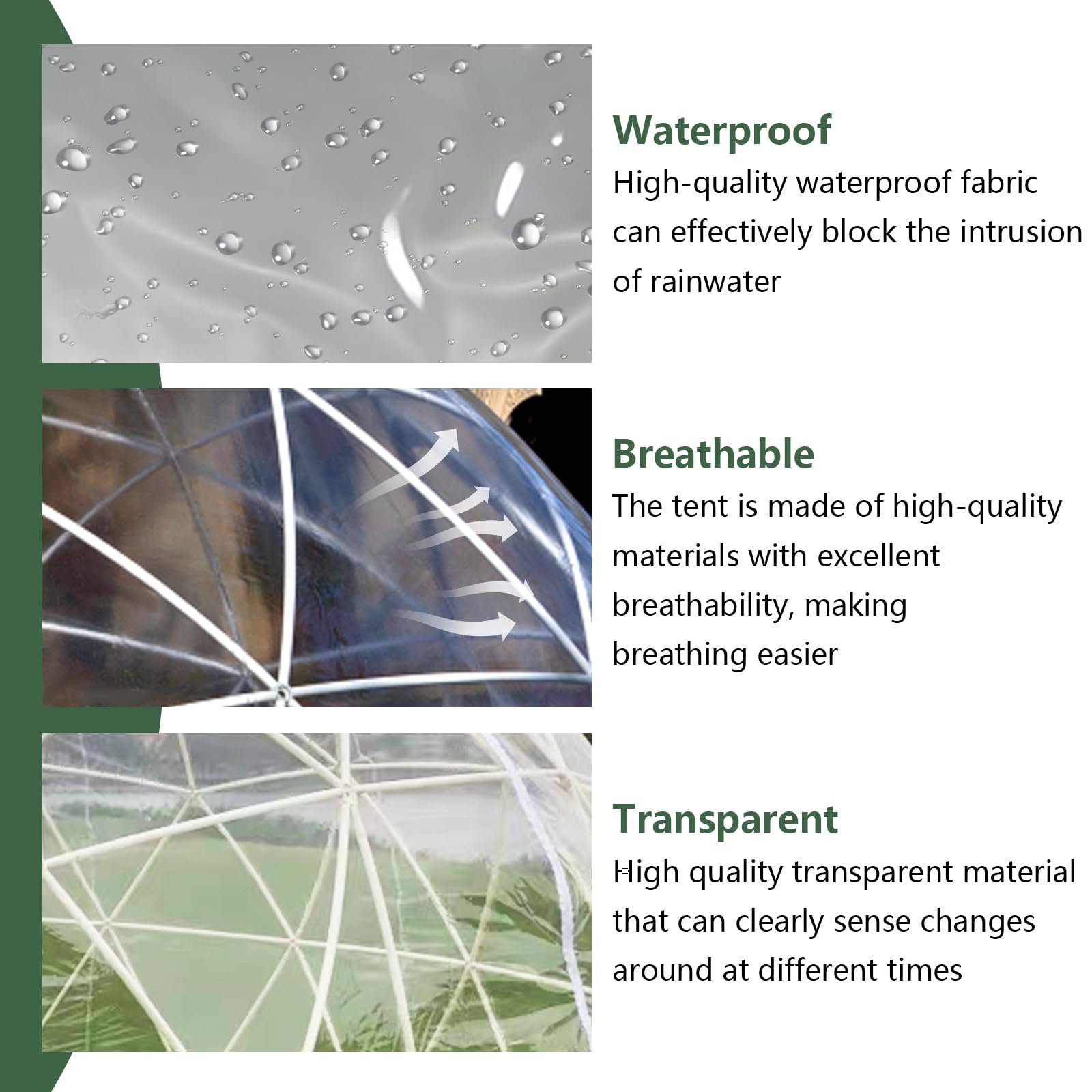 12x7.2ft Weatherproof PVC Transparent Garden Dome Tent - Outdoor Greenhouse Bubble Igloo for Parties, Backyard Events & Winter Protection | Perfect for Garden Relaxation, Social Gatherings & Seasonal Plant Shelter
