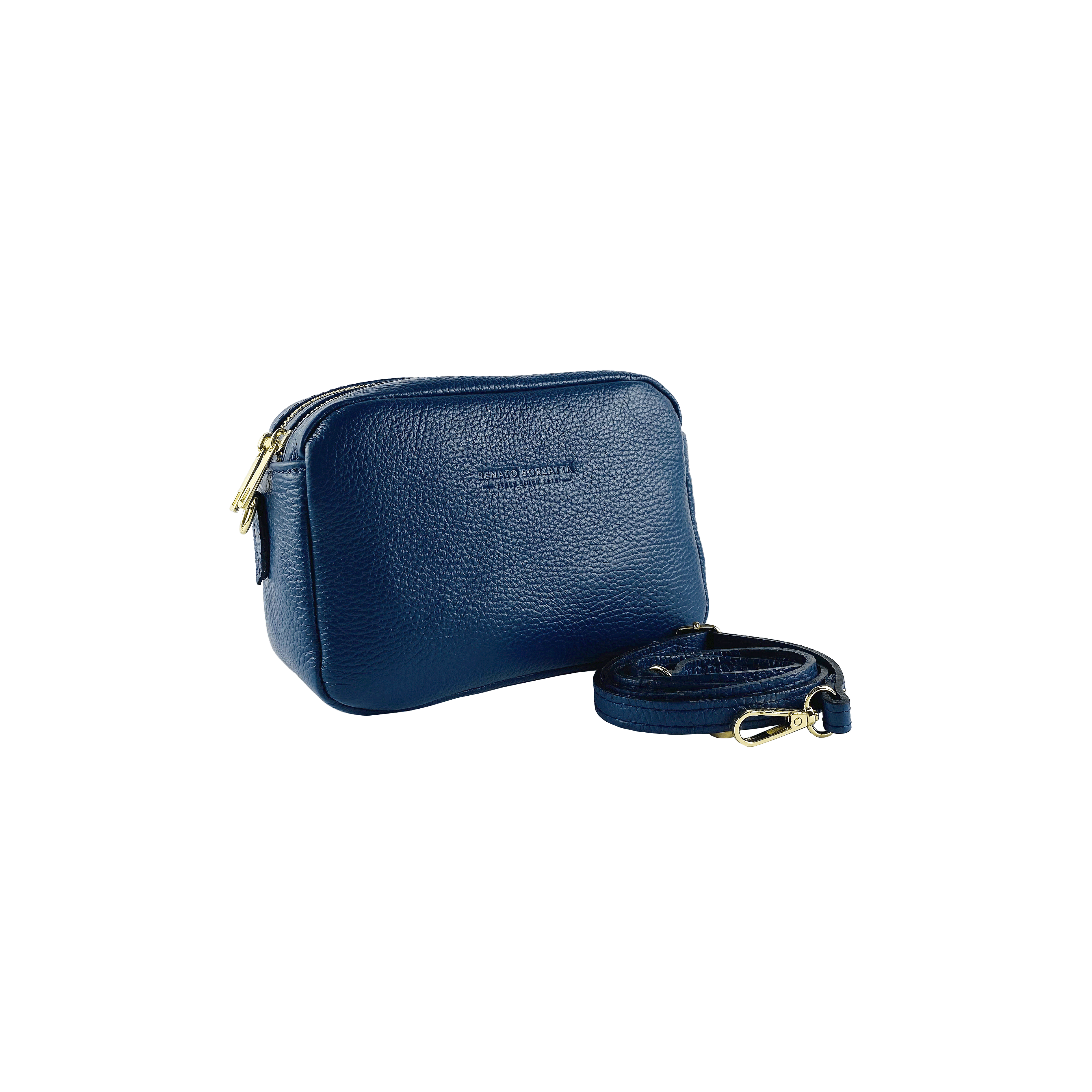 Genuine Leather Women's Shoulder Bag with Double Zip - 20 x 15 x 9 cm - Perfect for Work, Travel & Everyday Use | RB1008D