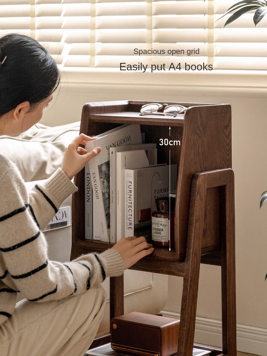 Solid Oak Wood Side Cabinet - Rustic Storage Cabinet for Living Room, Bedroom, or Entryway - Perfect for Organizing Books, Decor, and Essentials