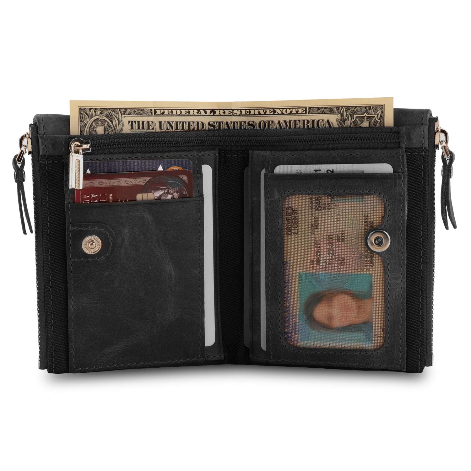 Premium Genuine Leather RFID Blocking Bifold Wallet for Men & Women - Slim Multi-Purpose Credit Card Holder for Travel, Business & Everyday Use