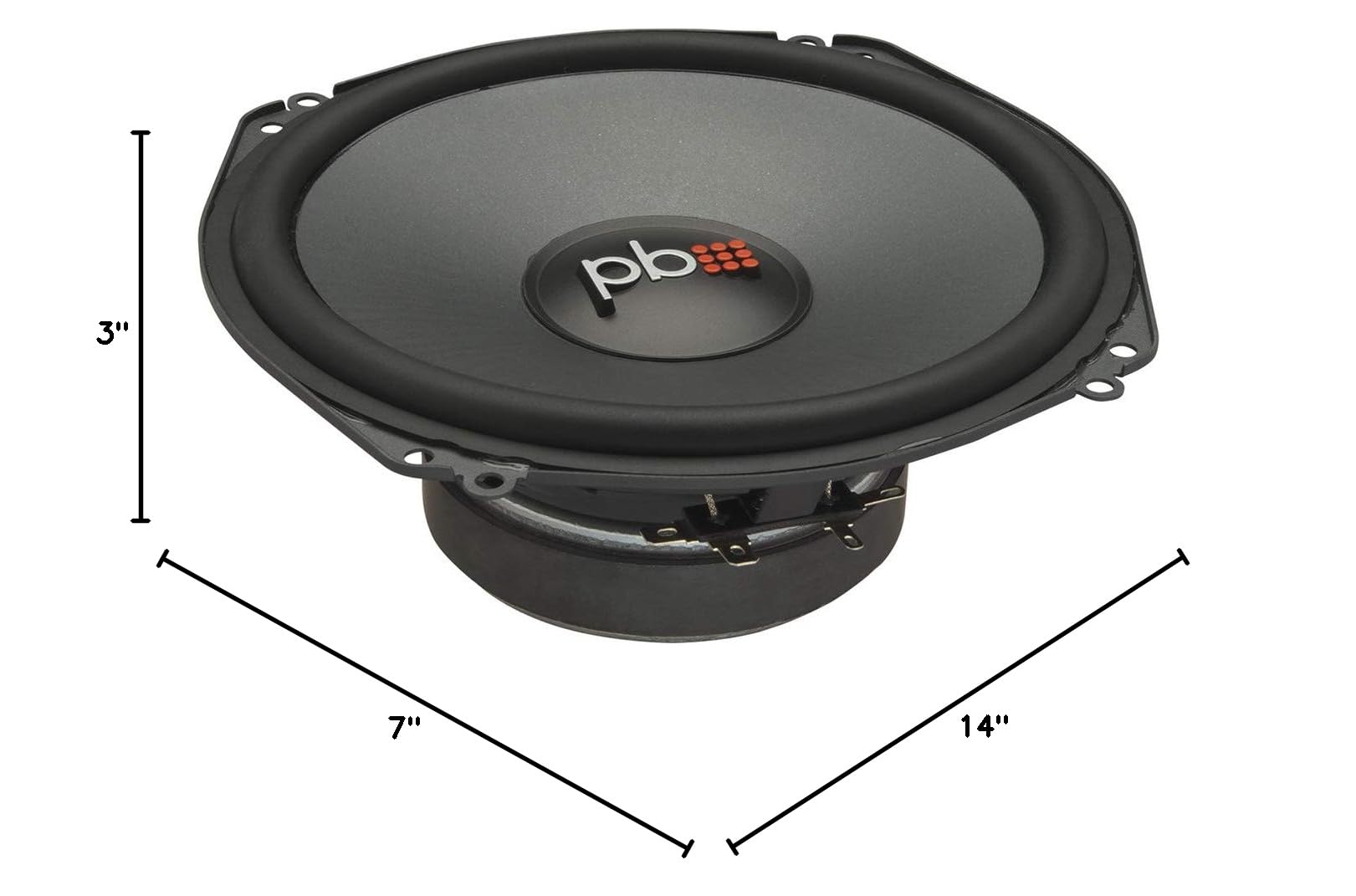 PowerBass OE-700 (L2-700) OEM Replacement 7'' Midrange 2Ω Car Speakers (Pair) - Premium Sound Upgrade for Trucks, SUVs & Sedans