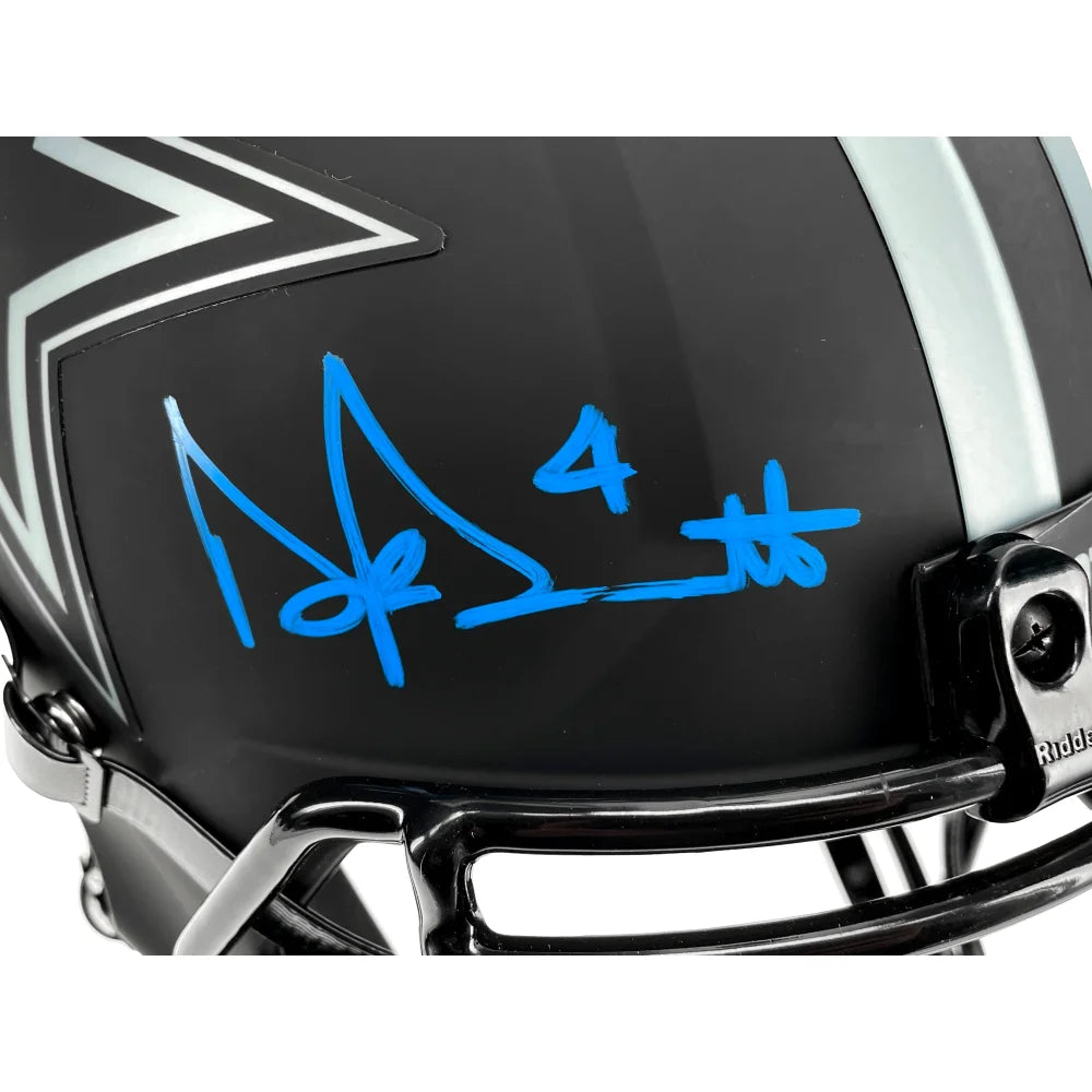 Dak Prescott Autographed Dallas Cowboys Football Helmet - Signed Full-Size Speed Eclipse - Perfect for Collectors, Fans, and Sports Memorabilia Displays