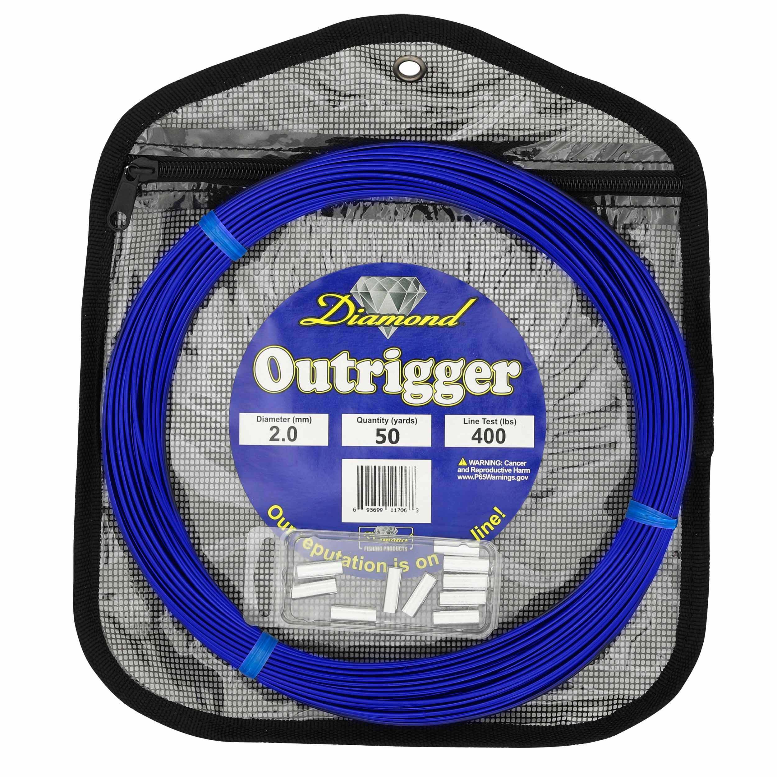Premium Diamond Braided Outrigger Fishing Line - 50 Yards, High Strength Saltwater Trolling Line for Offshore Fishing - Perfect for Deep Sea Trolling, Marlin & Tuna Fishing Gear