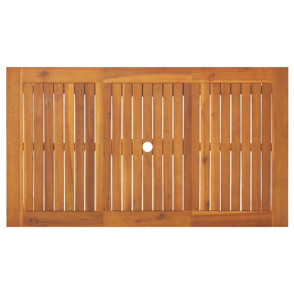 Solid Acacia Wood High Table - 55.1x31.5x29.1 Inch Breakfast, Dining, Pub, Kitchen, Patio Table for Outdoor Backyard, Lawn, Balcony, Pool - Perfect for Entertaining and Relaxing