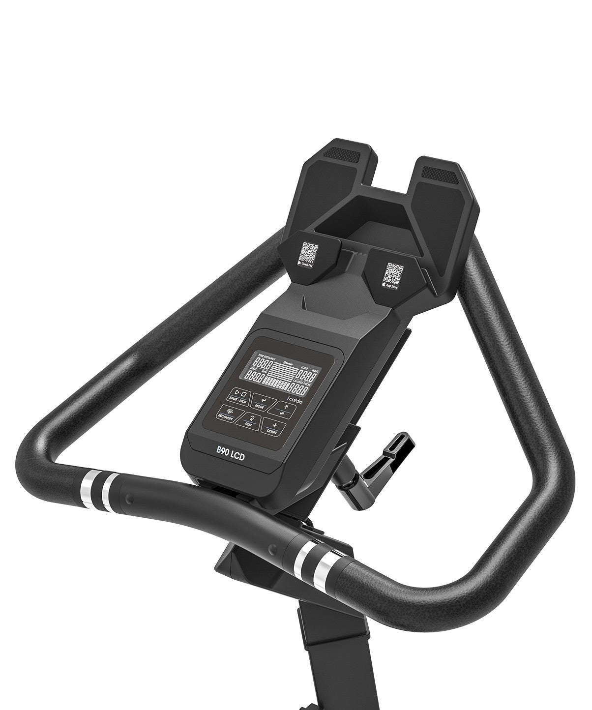 B90LCD Sportop Upright Exercise Bike for Home Gym - Indoor Cycling Workout Equipment for Cardio & Fitness Training