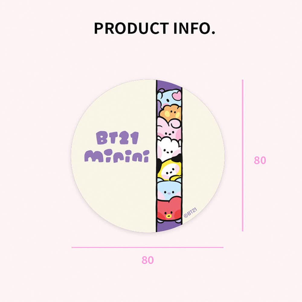 BT21 Original CHIMMY Multipurpose Adhesive Gel Pad - Reusable Sticky Putty for Dust Removal, Car Accessories & Desk Organization - Perfect for Home, Office & Vehicle Use