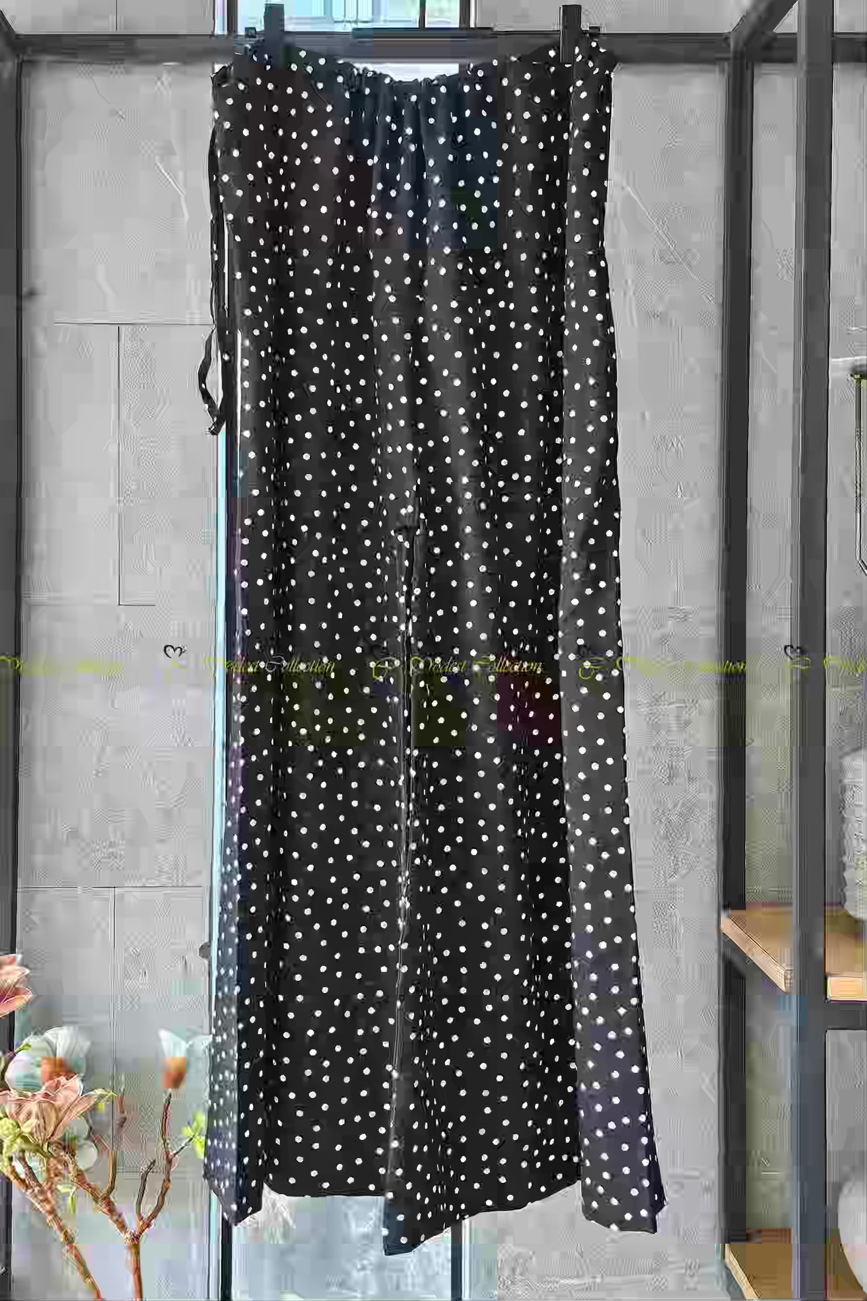 Elegant Polka Dot Formal Pants for Women - Office Wear & Business Attire - Perfect for Work, Interviews & Professional Events