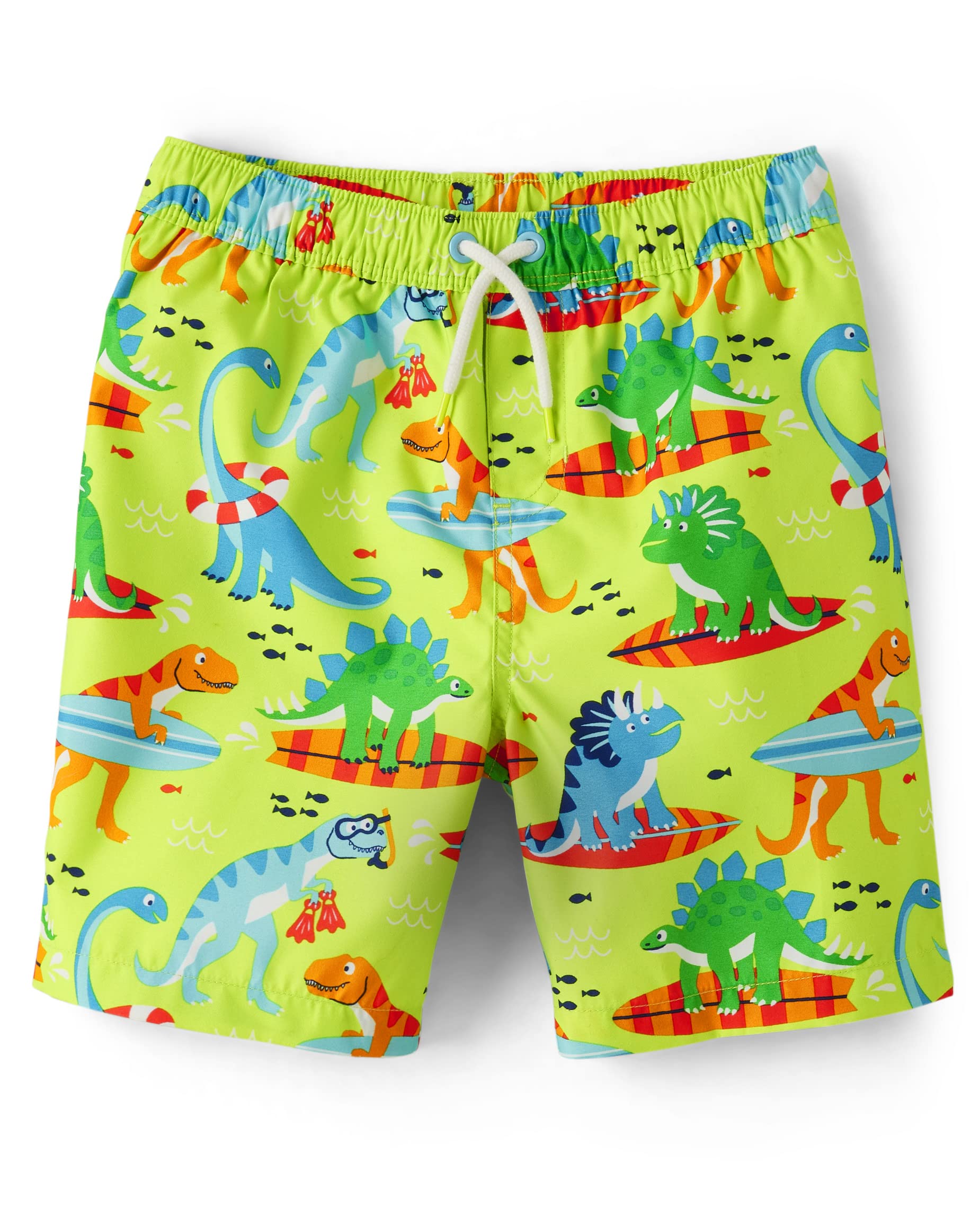 Gymboree Boys' and Toddler Swim Trunks - Quick-Dry UPF 50+ Swim Shorts for Beach, Pool & Summer Water Play