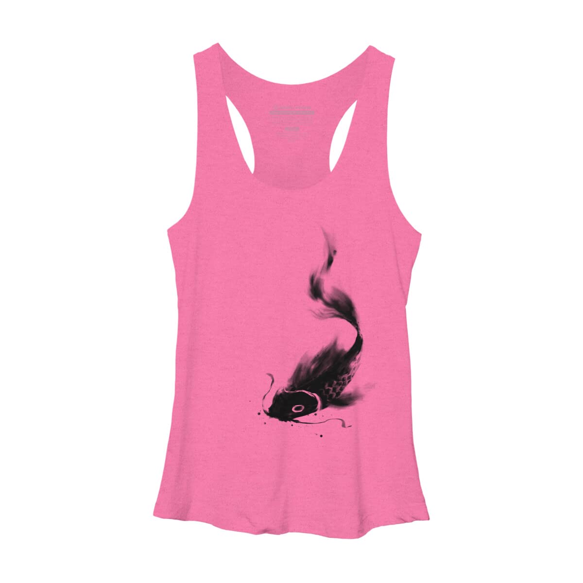 Design By Humans Women's Koi Wash Racerback Tank Top - Soft Breathable Yoga & Summer Casual Wear - Perfect for Gym, Beach, and Everyday Outfits