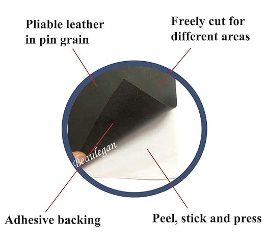 VIDORA Leather Repair Patch Kit - Self-Adhesive Vinyl Repair for Couches, Car Seats, Bags & Furniture - Fix Tears in Sofas, Chairs, Auto Upholstery - Perfect for Home, Office & Vehicle Interior Maintenance