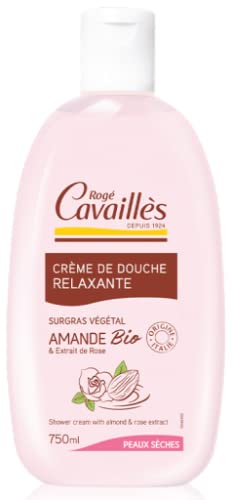 ROGE CAVAILLES Almond Rose Shower Cream 250ml - Luxurious Moisturizing Body Wash for Soft & Glowing Skin - Perfect for Daily Use & Spa Days