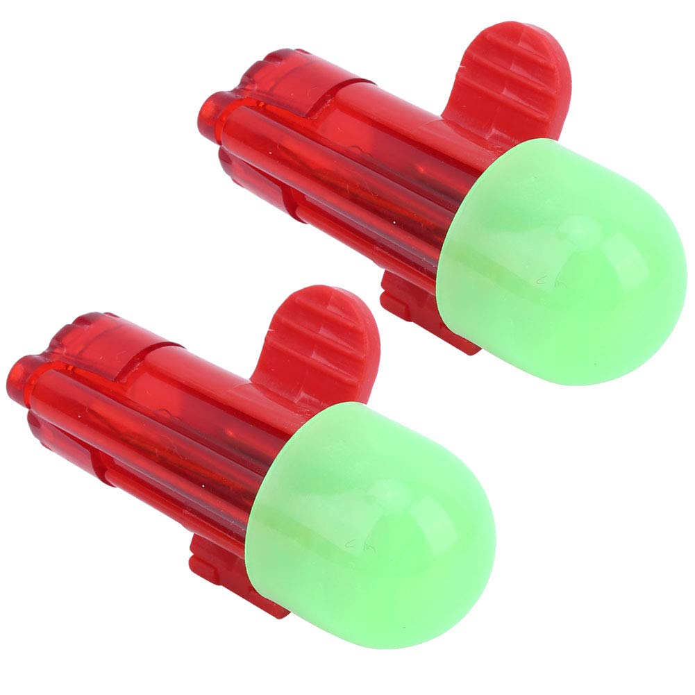 Keenso 2 Pack LED Night Fishing Bite Alarm with Glow Stick Replacement - Double Alert System for Sea Fishing, Rod Tip Night Light & Fish Biting Alarm - Perfect for Night Fishing, Surf Fishing & Pier Fishing Accessories