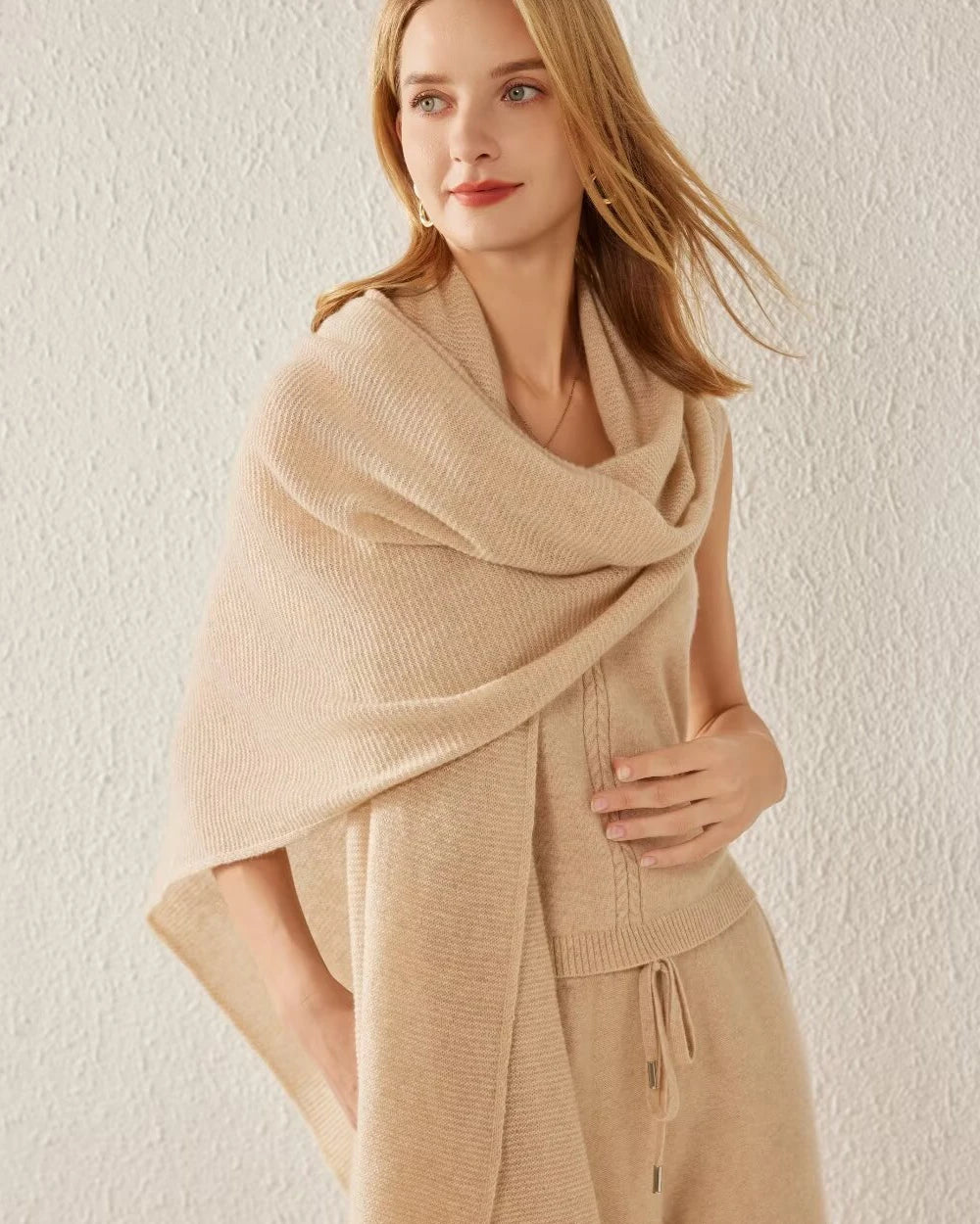 Luxury Women's Cashmere Fringe Scarf - Soft Winter Warm Wrap Shawl for Cold Weather, Travel & Fashion Accessories