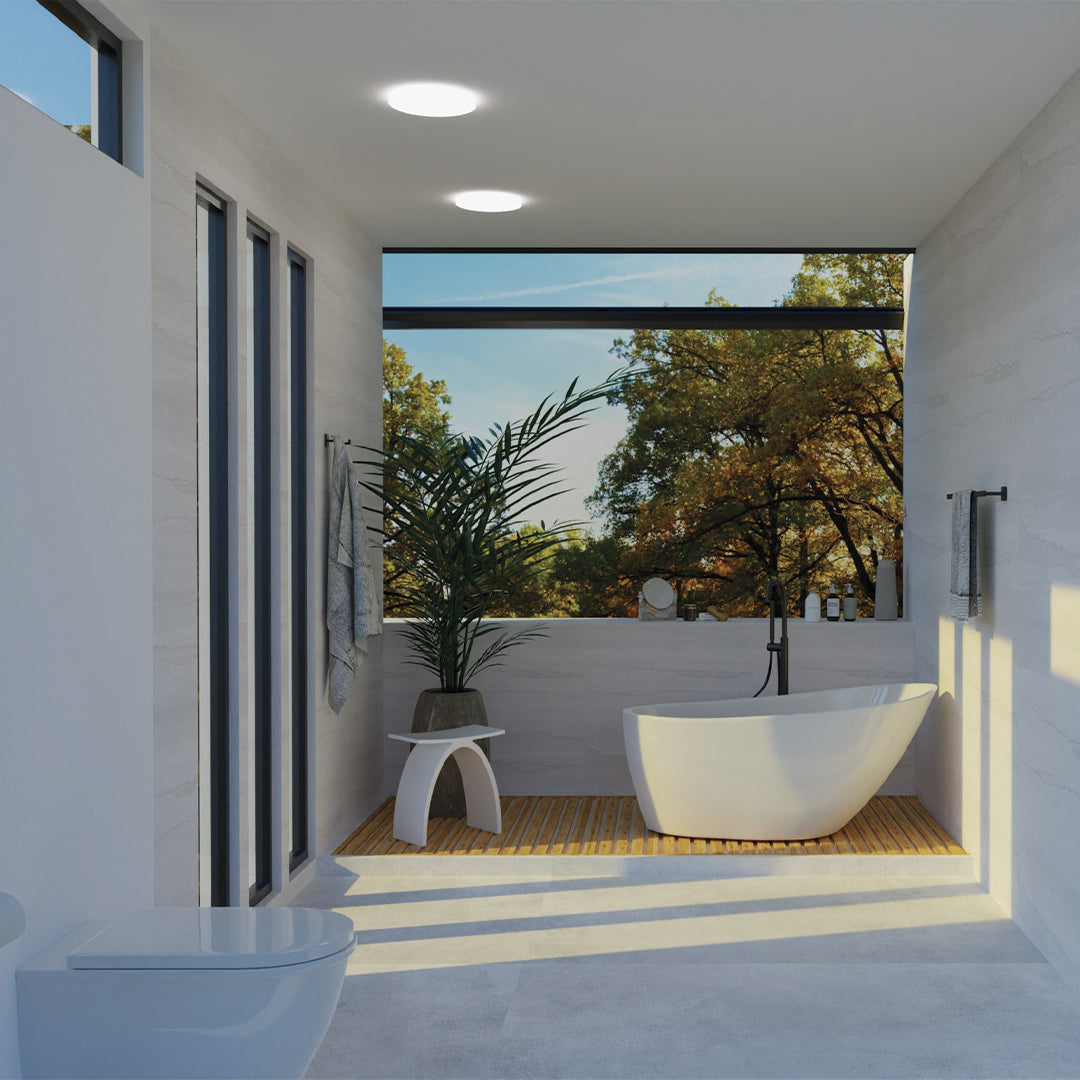 DAX Oval Freestanding Acrylic Bathtub 63 x 29 Inches - Modern White Freestanding Tub for Bathroom Luxury & Relaxation (BT 9092) | Perfect for Spa-Like Experience in Master Bath or Guest Suite