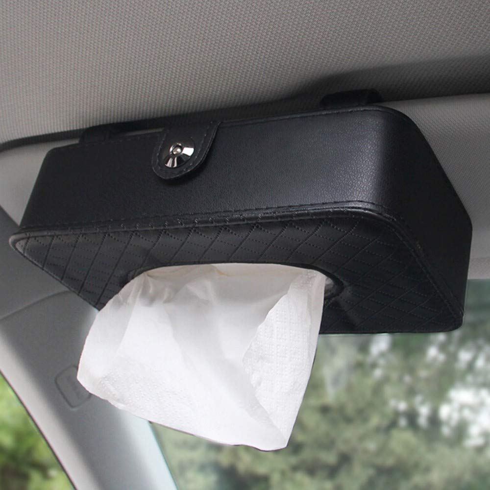 Yijueled Car Tissue Box Holder - Premium Vehicle Tissue Case Cover for Facial Paper Tissues | Perfect for Cars, Trucks & SUVs - Keep Your Ride Clean & Organized
