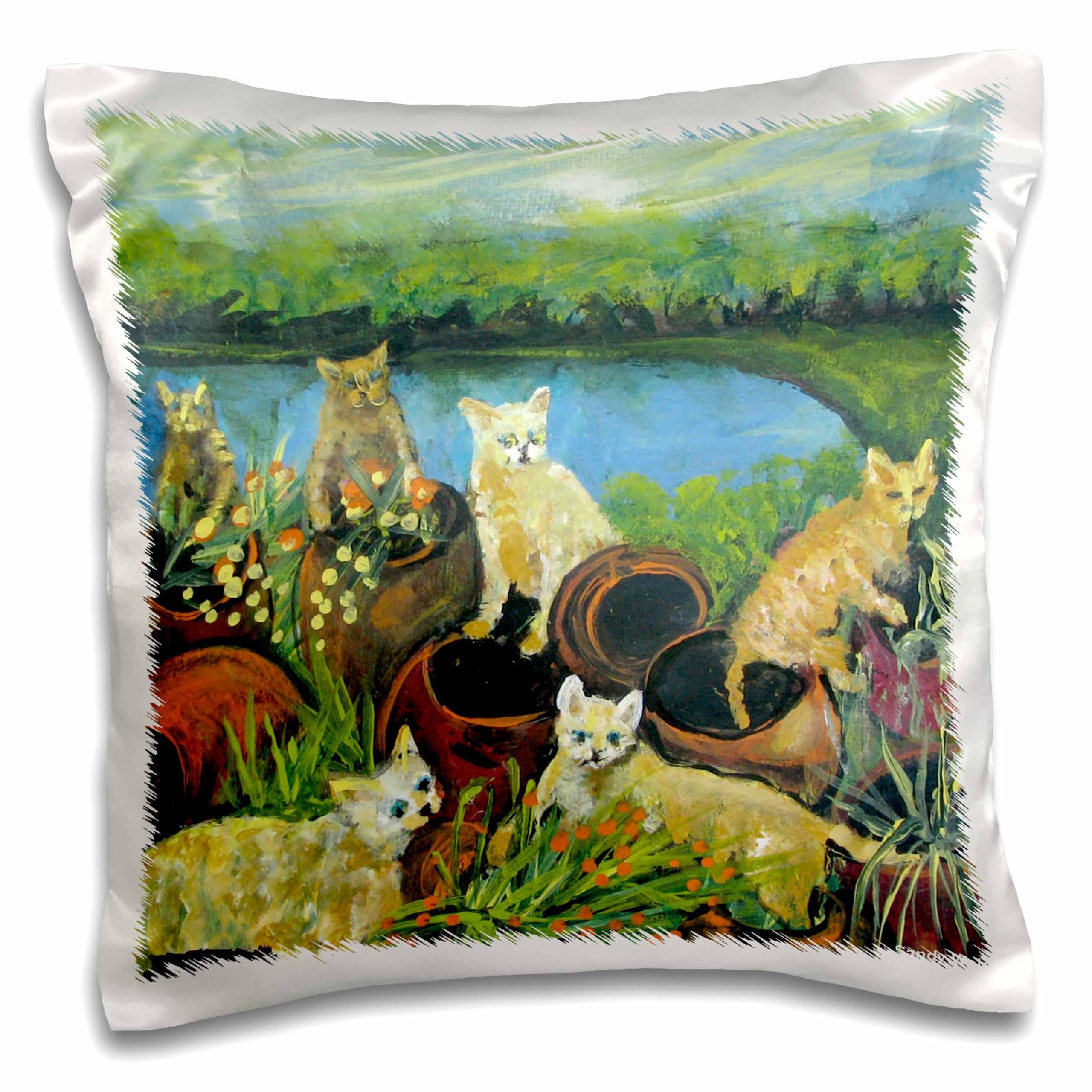 3D Rose Floral Printed Pillowcases Set of 2 - Soft Cotton Decorative Pillow Covers for Bedroom, Living Room & Home Decor (Style: pc_66320_1)