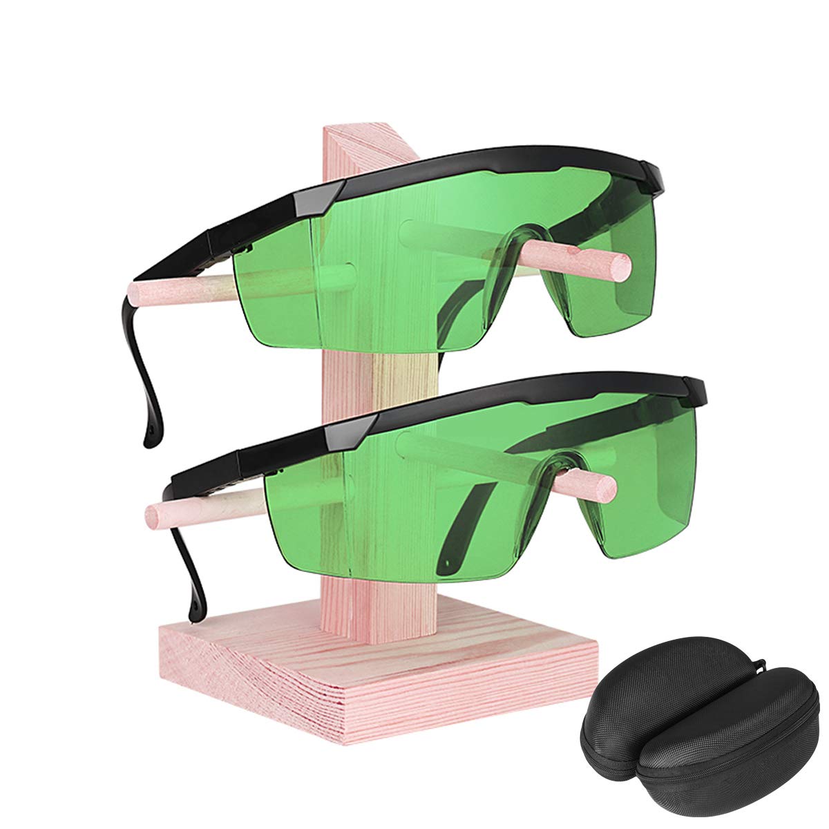 Comgrow 2 Pack Laser Safety Glasses - UV Protection 200nm-450nm & Infrared 800nm-2000nm - Adjustable Frame for Laser Engraving, Cutting, Welding - Eye Protection Goggles for DIY Projects & Professional Use